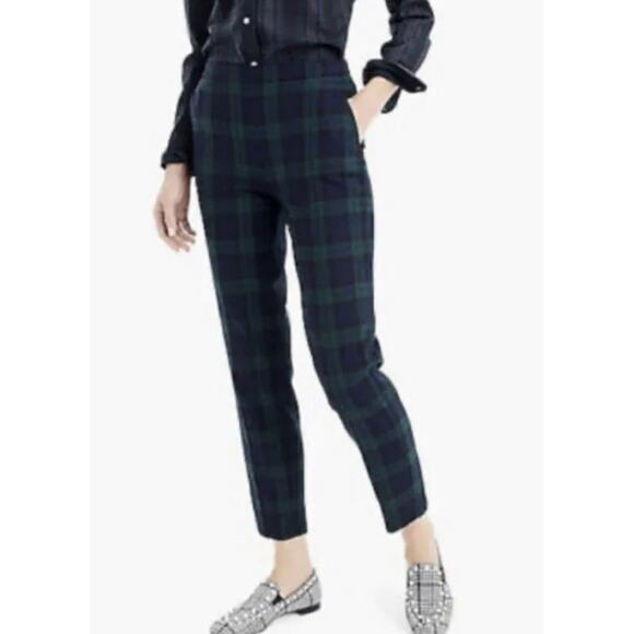 J.crew chic green black watch plaid Martie pants size 4‎ #H3704 - Picture 1 of 6